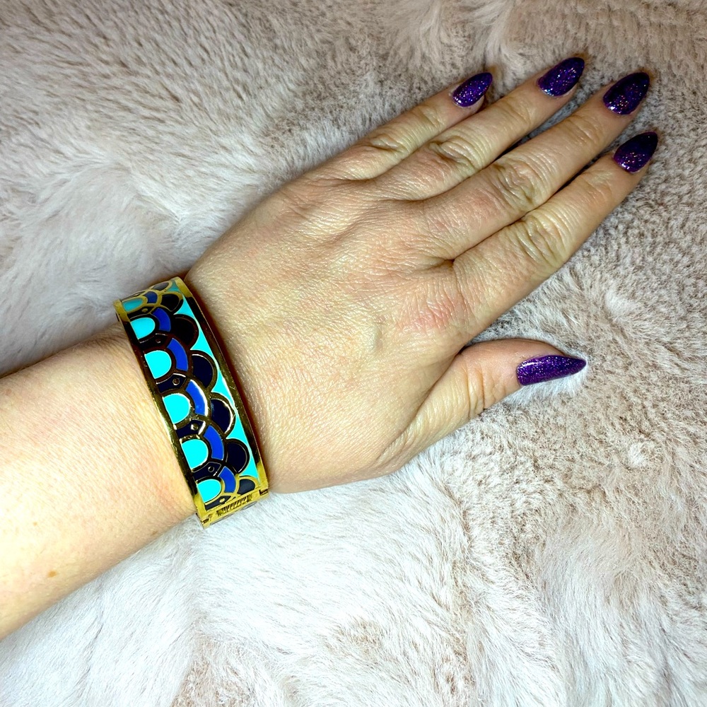 Talbots Enamel Magnetic Closure Bangle Bracelet